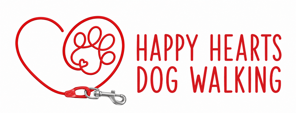 Happy Hearts Dog Walking  Logo