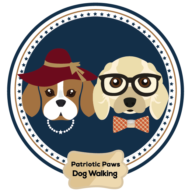 Patriotic Paws Dog Walking Logo