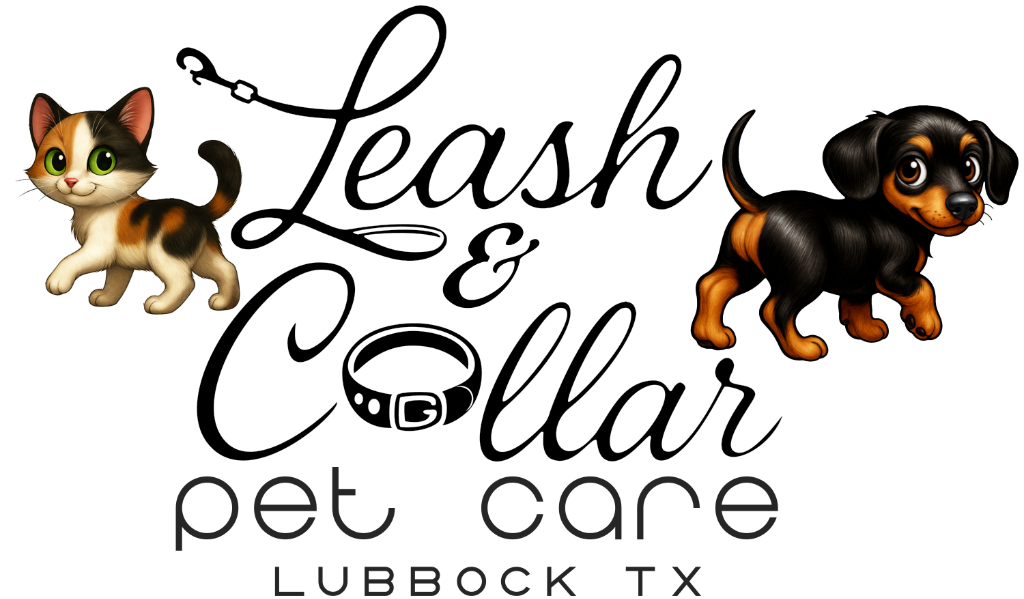 Leash and Collar Pet Care Logo