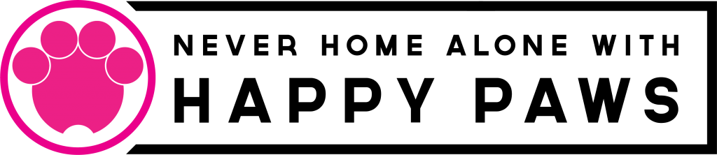 Never Home Alone with Happy Paws Logo