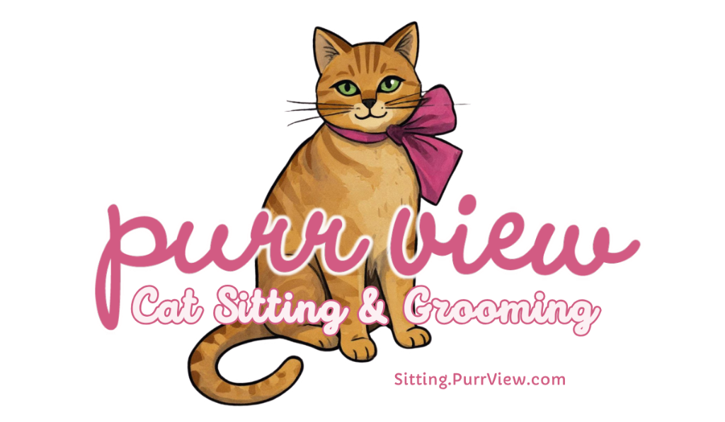 Tonia Fleming DBA Purr View Cat Sitting & Grooming Logo