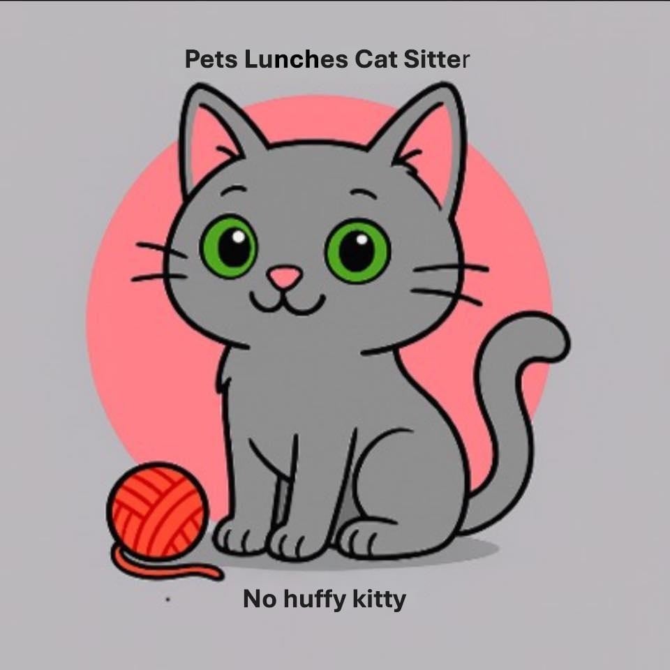 Pets lunches - West Lothian purrtastic cat sitter, No huffy kitty Logo