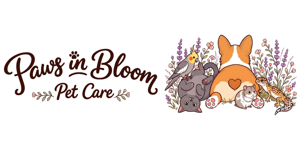 Paws in Bloom Pet Care Logo