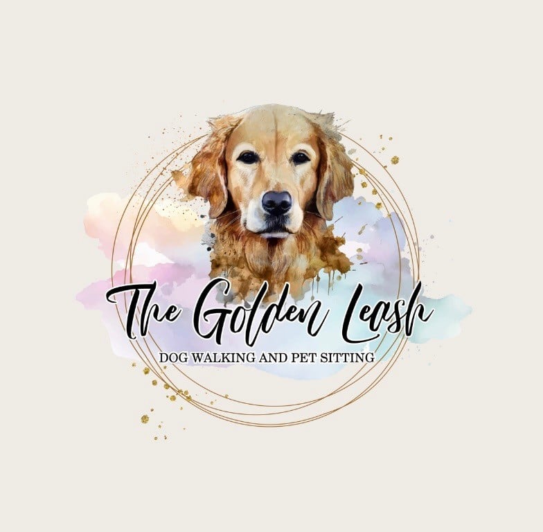 The Golden Leash Dog Walking and Pet Sitting LLC Logo