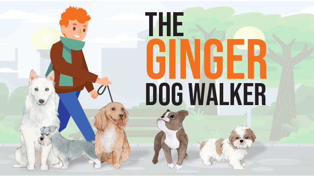 The Ginger Dog Walker Logo