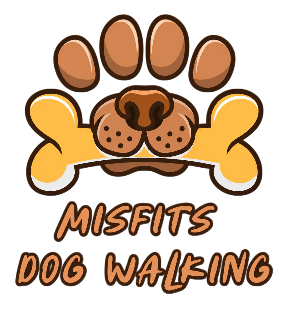 Misfits Dog Walking Logo