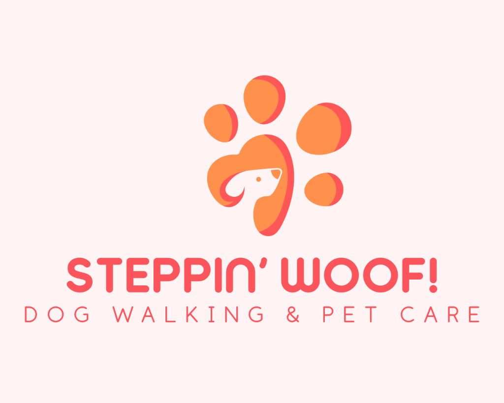 Steppin&rsquo; Woof! Dog Walking & Pet Care Logo