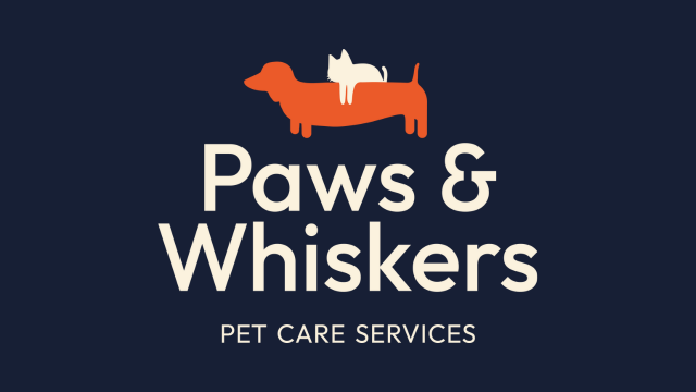 Paws & Whiskers Pet Care Services Logo