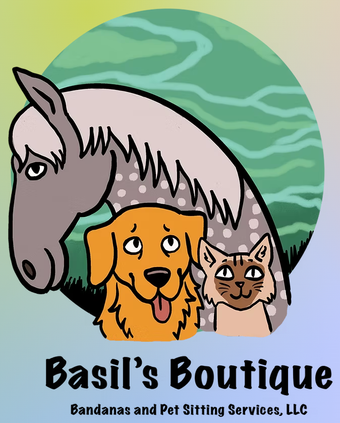 Basil's Boutique Bandanas & Pet Sitting Services, LLC Logo