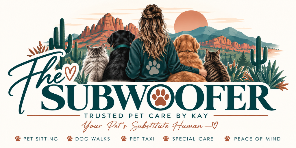 The Subwoofer. Trusted Pet Care by Kay Logo